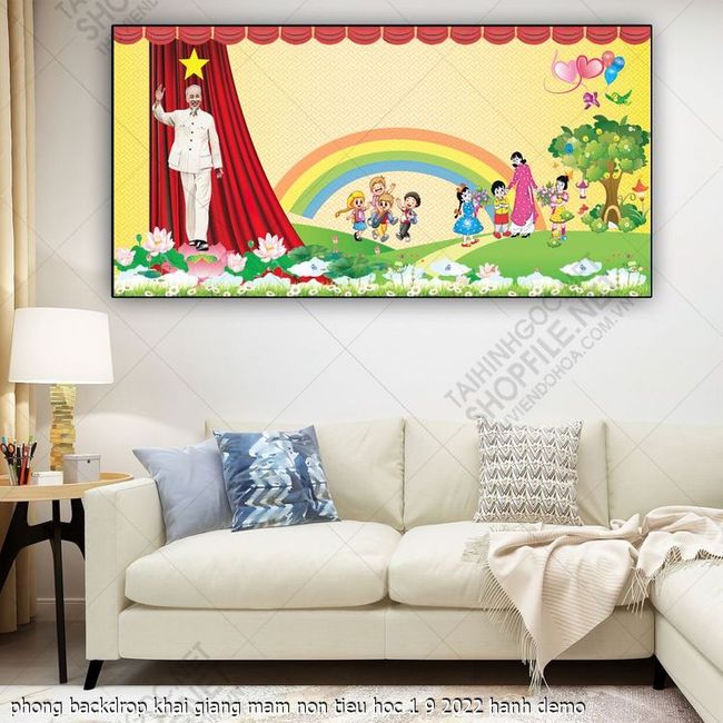 phong backdrop khai giang mam non tieu hoc 1 9 2022 hanh